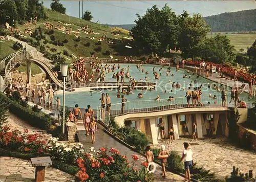 Bad Kissingen Terrassen Schwimmbad am Ballinghain Kat. Bad Kissingen