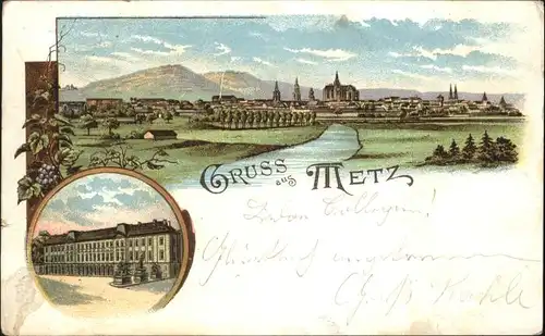 wx38553 Metz Moselle Lothringen Metz Litho x Kategorie. Metz Alte Ansichtskarten