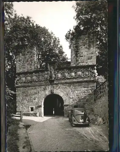 Tecklenburg Burgtor Auto Reproduktionsvorschrift Kat. Tecklenburg