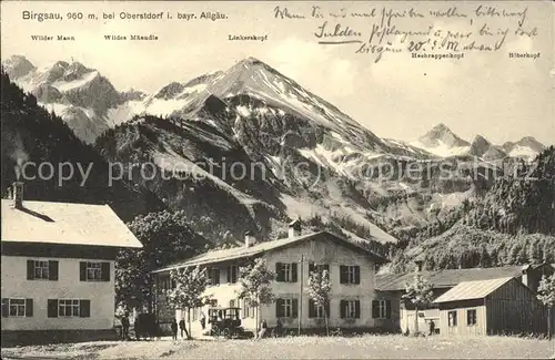 Birgsau Ortsansicht mit Alpen Kat. Oberstdorf