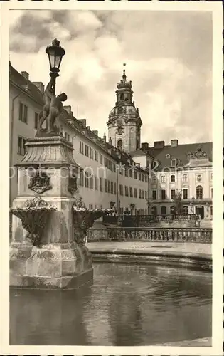 Rudolstadt Heidecksburg Hof Brunnen Kat. Rudolstadt