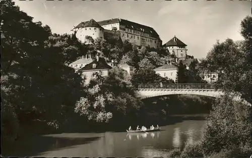 Tuebingen Alleenbruecke Neckar und Schloss Kat. Tuebingen