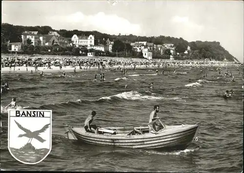 Bansin Ostseebad Boot Strand Wappen Kat. Heringsdorf