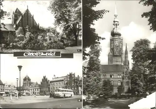 Greifswald Mecklenburg Vorpommern Blick Wall Marienkirche Kat. Greifswald