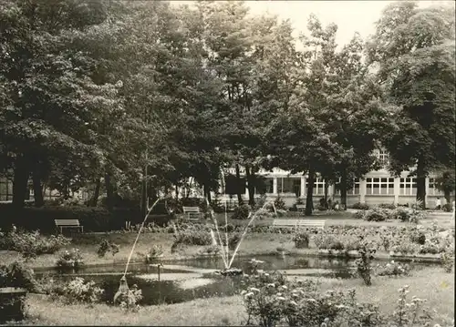 Pretzsch Elbe Kurpark Springbrunnen Kat. Bad Schmiedeberg