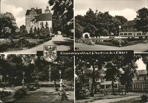 Pretzsch Elbe Wappen Stadt Morrbad Kurpark Kat. Bad Schmiedeberg