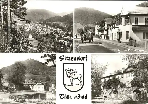 Sitzendorf Thueringen Kutschfahrt Post Klause Schoene Aussicht Hotel Bergterrasse Kat. Sitzendorf Schwarzatal