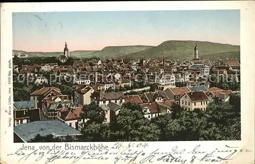 Jena Blick von der Bismarckhoehe Kat. Jena