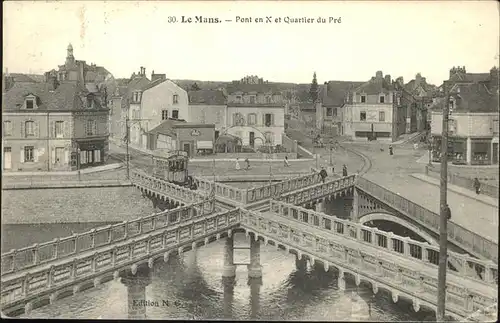 hw08170 Le Mans Sarthe Pont  Strassenbahn Kategorie. Le Mans Alte Ansichtskarten