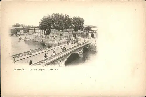 hw10352 Bayonne Pyrenees Atlantiques Pont Mayou Kategorie. Bayonne Alte Ansichtskarten