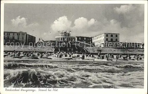 Wangerooge Nordseebad Strand bei Flut / Wangerooge /Friesland LKR