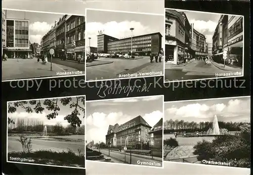 Bottrop Hansastr Arenberg Verwaltung Stadtgarten Gymnasium Overbeckshof Kat. Bottrop