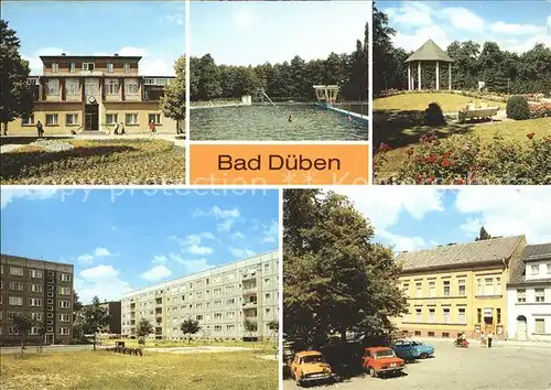 Bad Dueben Eisenmoorbad Waldbad Hammermuehle Park Neubaugebiet Markt Kat. Bad Dueben