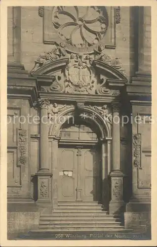 Wuerzburg Portal der Neubau Kirche Kat. Wuerzburg