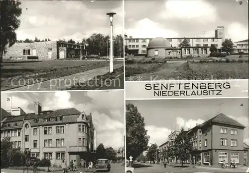 Senftenberg Niederlausitz Volksschwimmbad Planetarium HO Kaufhaus Bahnhofstr Stadtcafe Kat. Senftenberg