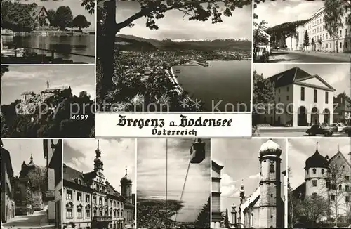 Bregenz Vorarlberg Teilansichten Bodensee Rheintal Pfaenderbahn Martinsturm Gehardsberg Kat. Bregenz