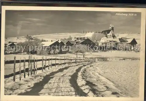 Mittelberg Vorarlberg Ortsansicht mit Kirche im Winter Kat. Mittelberg