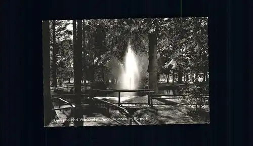 Bad Woerishofen Springbrunnen im Kurpark Kat. Bad Woerishofen