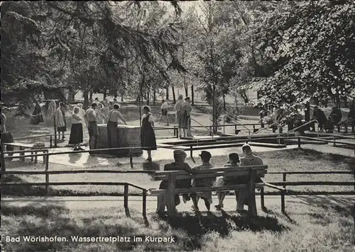 Bad Woerishofen Wassertretplatz im Kurpark Kneipp Kurort Kat. Bad Woerishofen