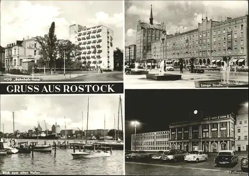 Rostock Mecklenburg Vorpommern Lange Strasse Rathaus Hafen Kat. Rostock