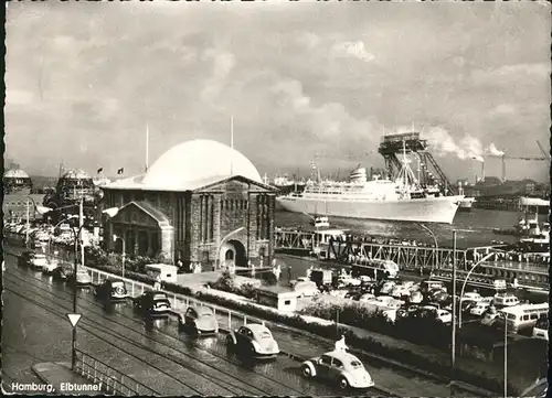 Hamburg Elbtunnel Dampfschiff Oceanliner Kat. Hamburg