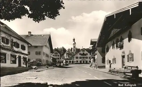 Bad Kohlgrub Ortsstrasse Kirche Deutschlands hoechstgelegenes Stahl und Moorbad Kat. Bad Kohlgrub