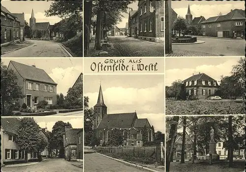 Ostenfelde Oelde Teilansichten Kirche Denkmal Statue Kat. Ennigerloh