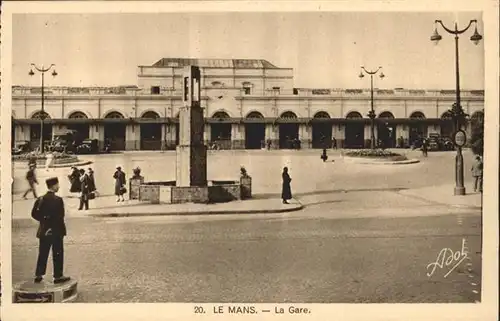 wb16367 Le Mans Sarthe Le Mans La Gare Brunnen * Kategorie. Le Mans Alte Ansichtskarten