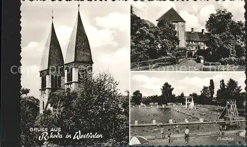 Rheda Wiedenbrueck Kirche Freibad Schloss Kat. Rheda Wiedenbrueck