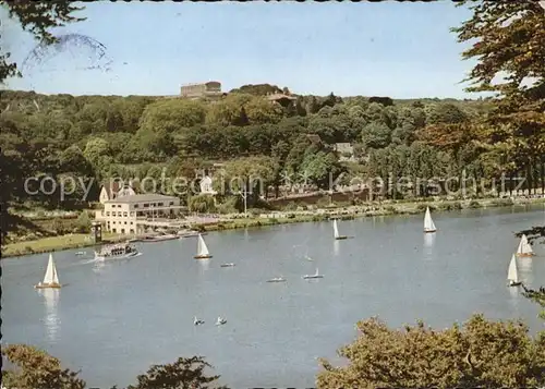 Essen Ruhr Baldeneysee mit Villa Huegel Kat. Essen