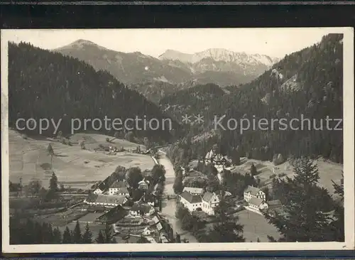 Muerzsteg Gesamtansicht mit Alpenpanorama Muerz Kat. Muerzsteg