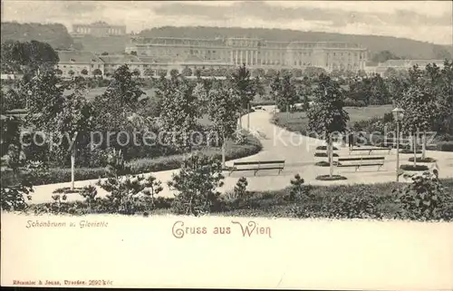 Wien Schoenbrunn und Gloriette Kat. Wien