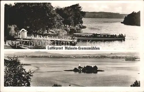 Malente Gremsmuehlen Bootssteg Ausflugsdampfer Insel 5 Seen Fahrt Kat. Malente