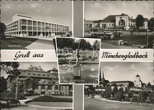 Moenchengladbach Stadttheater Hauptbahnhof Bunter Garten  Kat. Moenchengladbach