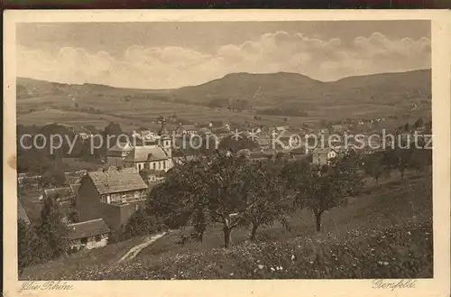 Gersfeld Rhoen Ortsansicht mit Kirche Bahnpost Kat. Gersfeld (Rhoen)