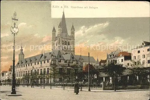 Koeln Rhein Stapelhaus mit Anlagen Kat. Koeln