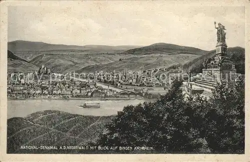 Bingen Rhein National Denkmal Rhein Kat. Bingen am Rhein