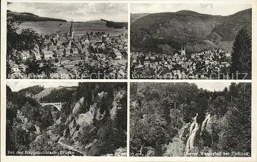 Todtnau Panorama Kappel Gutach Bruecke  Wasserfall Kat. Todtnau