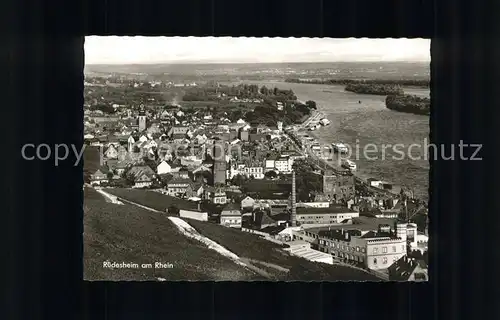 Ruedesheim Fliegeraufnahme Rhein Panorama Kat. Ruedesheim am Rhein