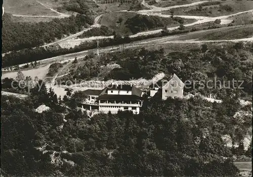 Ruedesheim Fliegeraufnahme Bergcafe Rheingauer Alp Kuenstlerkarte Kat. Ruedesheim am Rhein