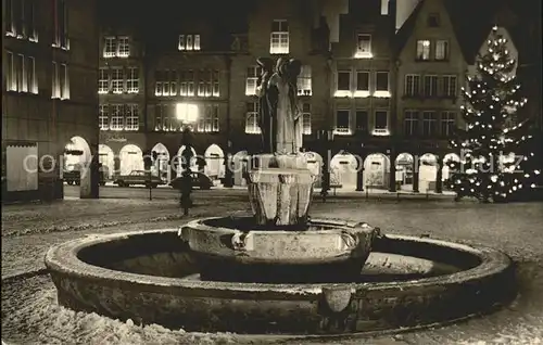 Muenster Westfalen Weihnacht Lambertusbrunnen Kat. Muenster