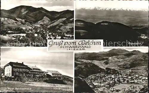 Belchen Baden Untermuenstertal Alpenblick Hotel Schoenau Kat. Neuenweg