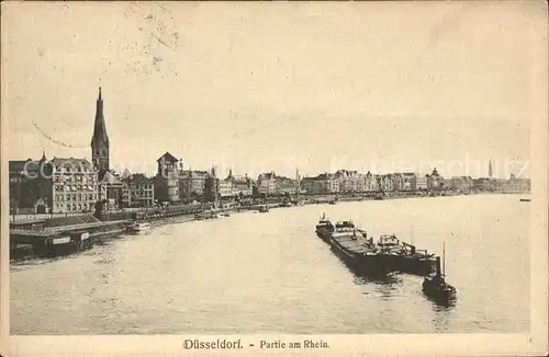 Duesseldorf Rheinpartie Frachtschiffe Kat. Duesseldorf