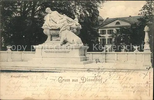 Duesseldorf Kriegerdenkmal Kat. Duesseldorf