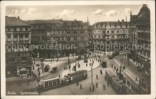 Berlin Spittelmarkt Strassenbahnen Kat. Berlin