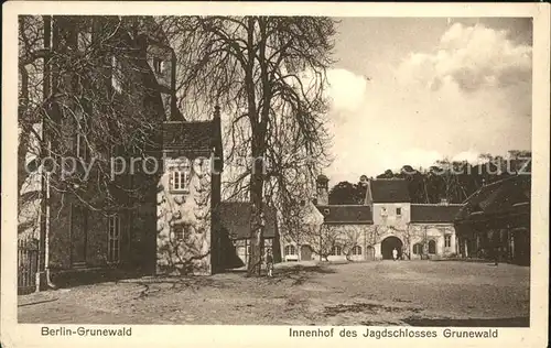 Grunewald Berlin Innenhof des Jagdschlosses Grunewald Kat. Berlin