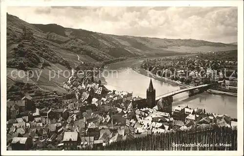 Bernkastel Kues Mosel Panorama Kat. Bernkastel Kues