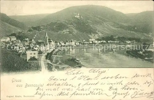 Bernkastel Kues Mosel Panorama mit Bruecke Kat. Bernkastel Kues