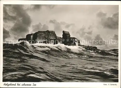 Helgoland Felsen bei schwerer See / Helgoland /Pinneberg LKR