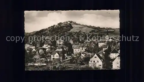 Bensheim Bergstrasse mit Kirchberg Bahnpost Kat. Bensheim